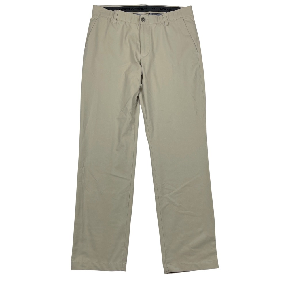 Under Armour Showdown Golf Pants Mens 36x32 Khaki Tan Stretch Active Casual